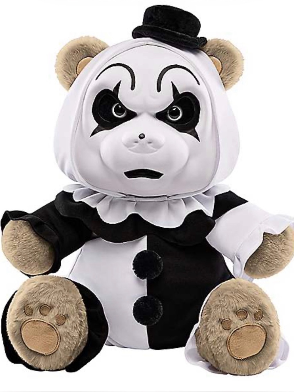 Terrifier Teddy Terror Plush Toy - Black & White from Spirit Halloween